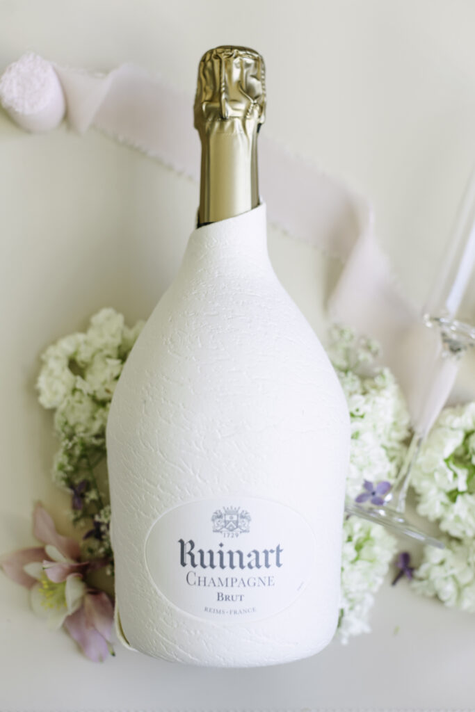 Bottle of champagne for a wedding